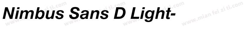Nimbus Sans D Light字体转换